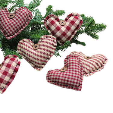 Heart Ornaments - set of 6 ON220027 - The Fox Decor